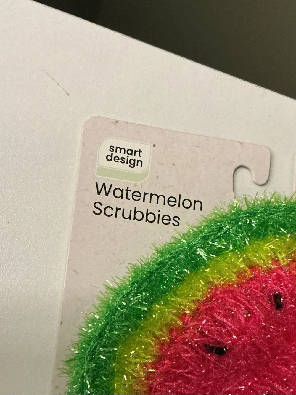Smart Design Fuzzy Watermelon Slice Scrubbies NEW 2 Pink 1 Red